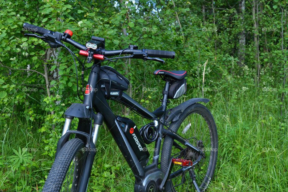 bike outdoor green background