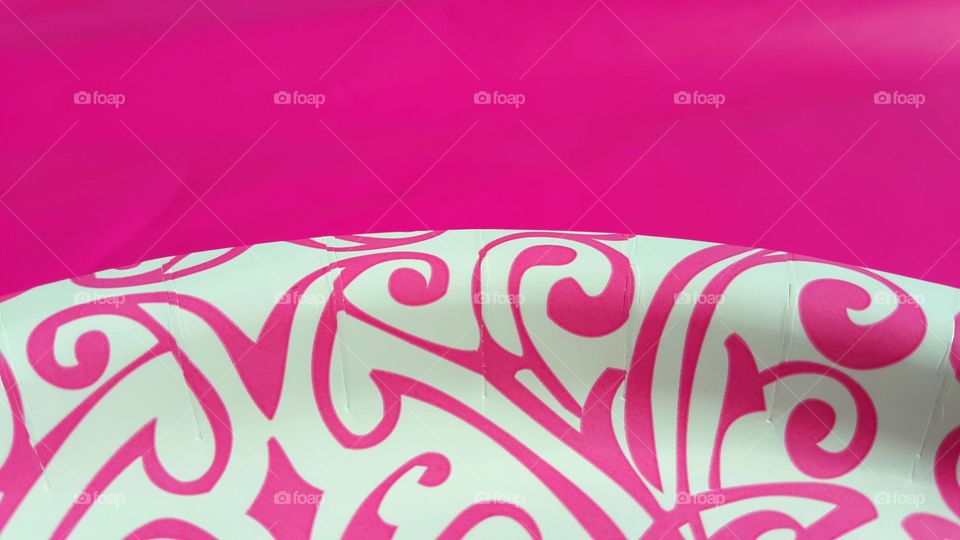 Design on pink textile