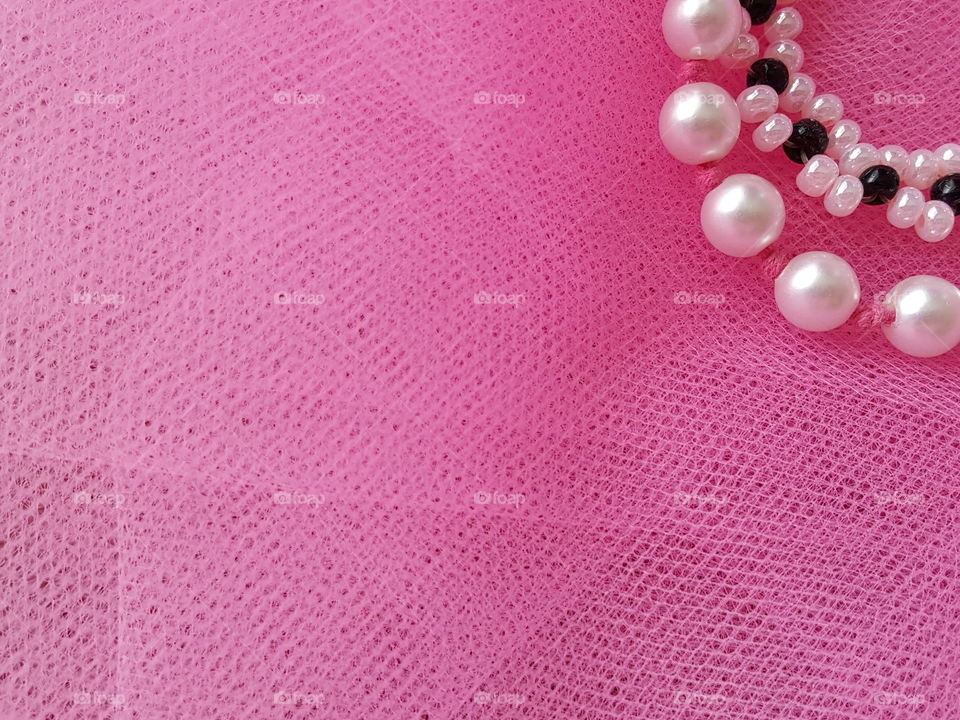 Pink tulle with a touch of beads