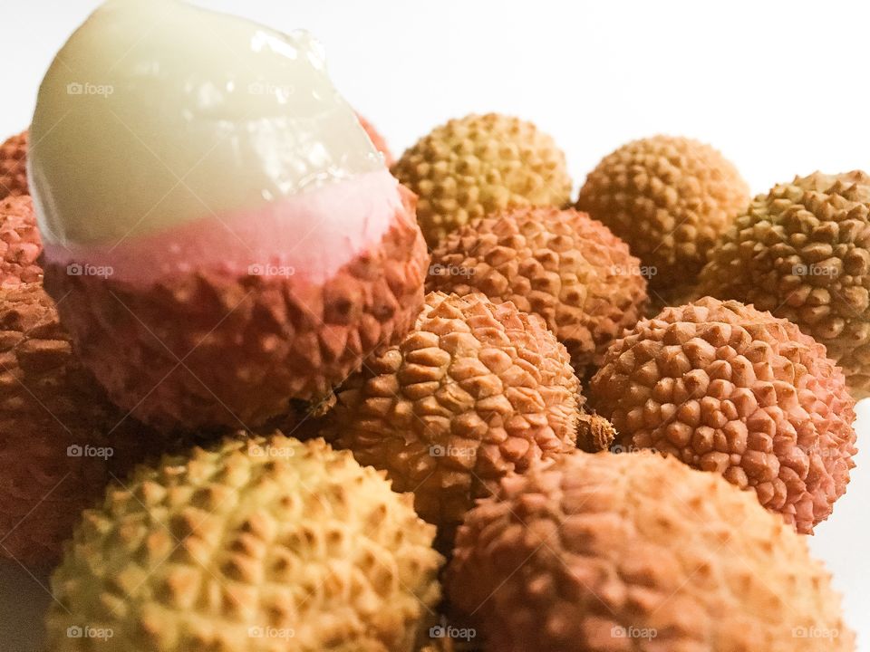 A close up of delicious lychees