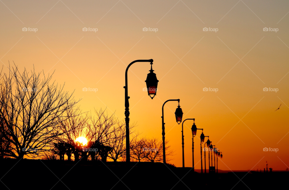 sunset france lamps normandie by gbp