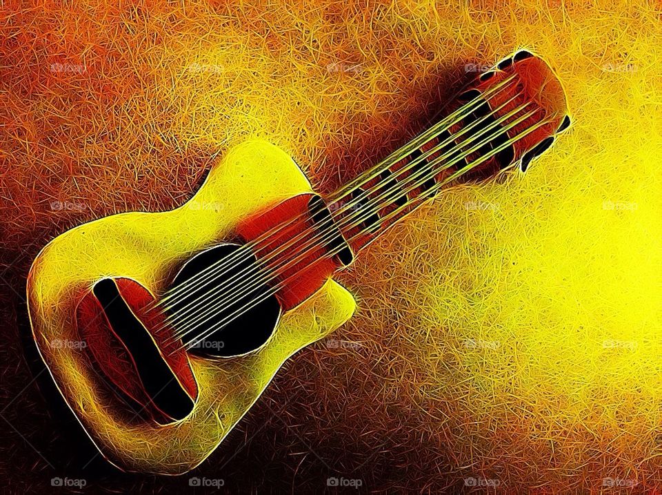 Fiery Play-doh Guitar