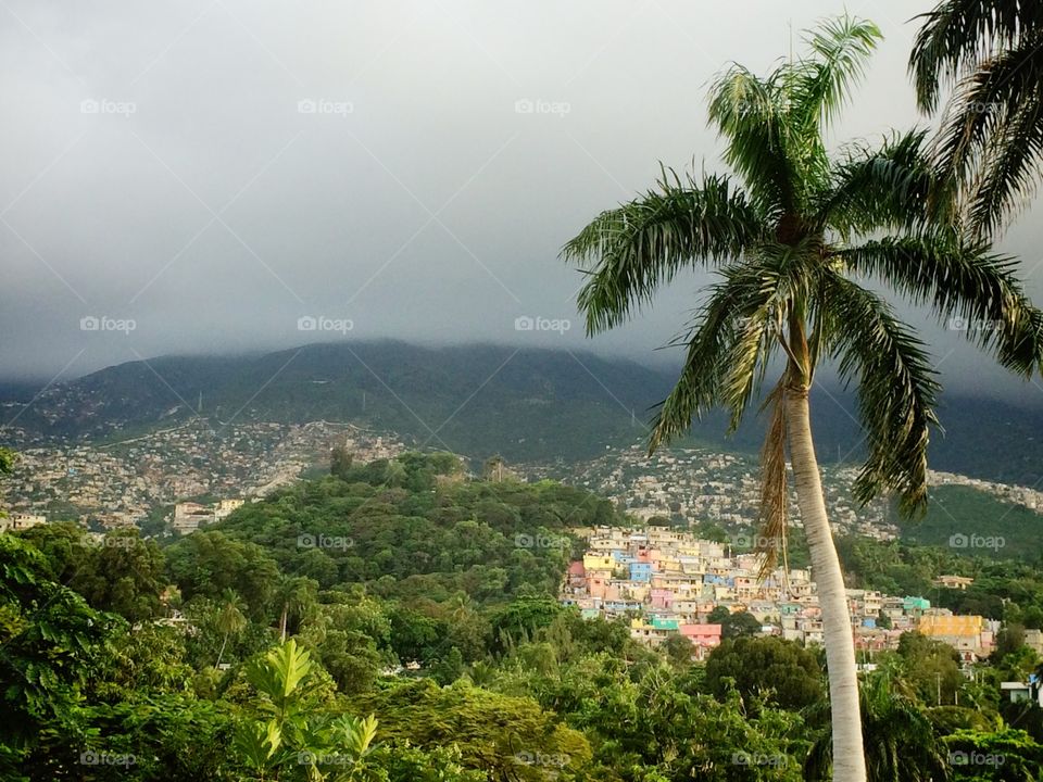 A residential community in the mountains just outside of Port au Prince, Haiti.