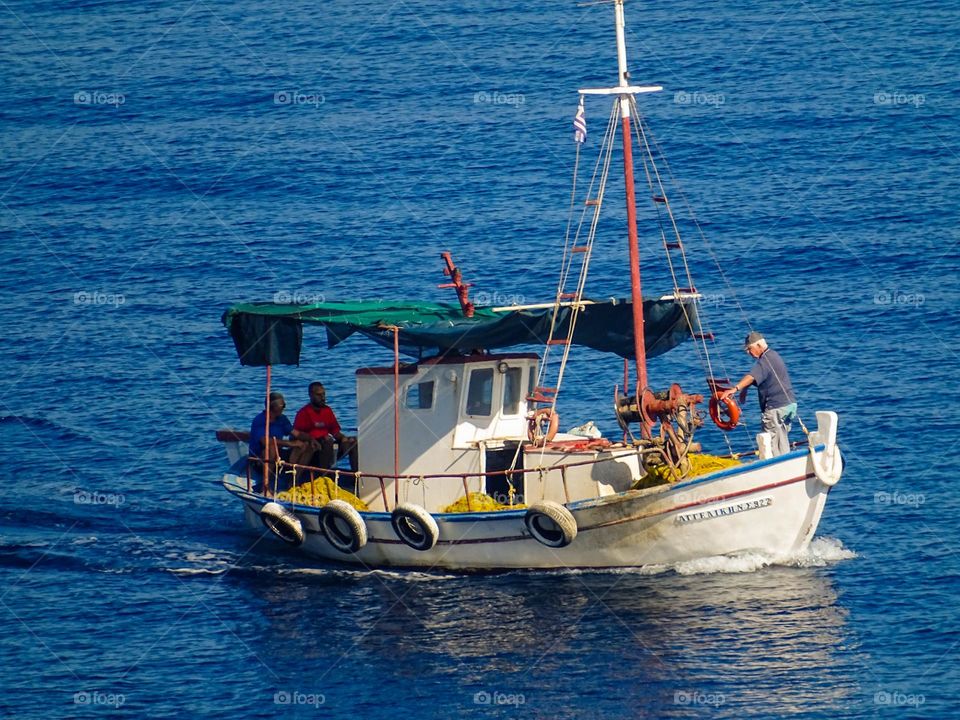 Fishermen coming home