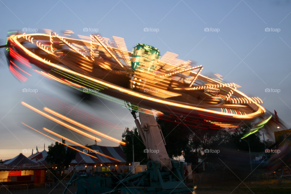 Illuminated amusement park ride