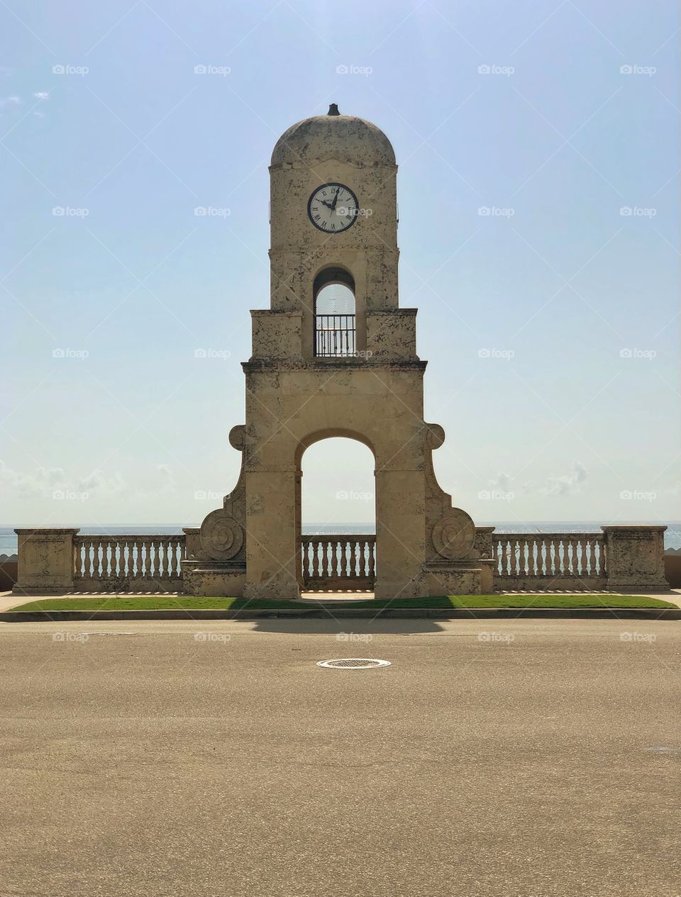 Clock tower at the beach