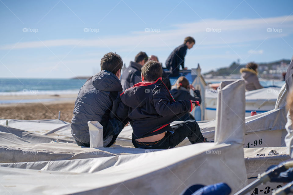 Winter in the beach