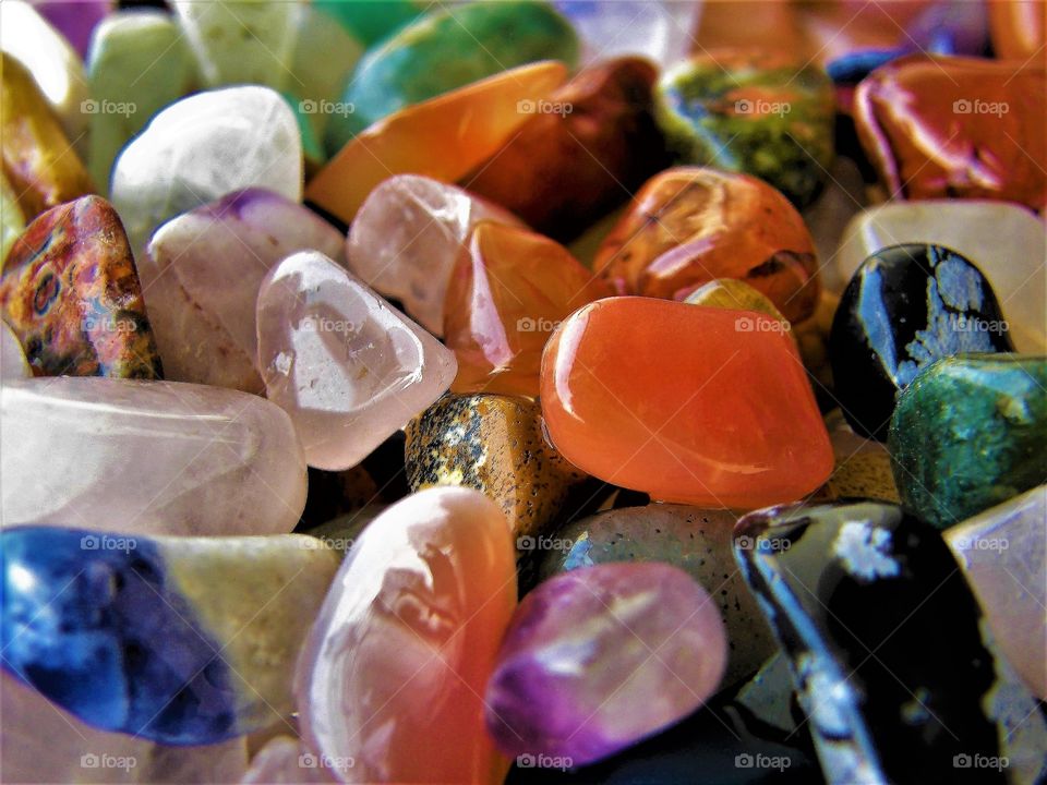 Healing colorful crystals