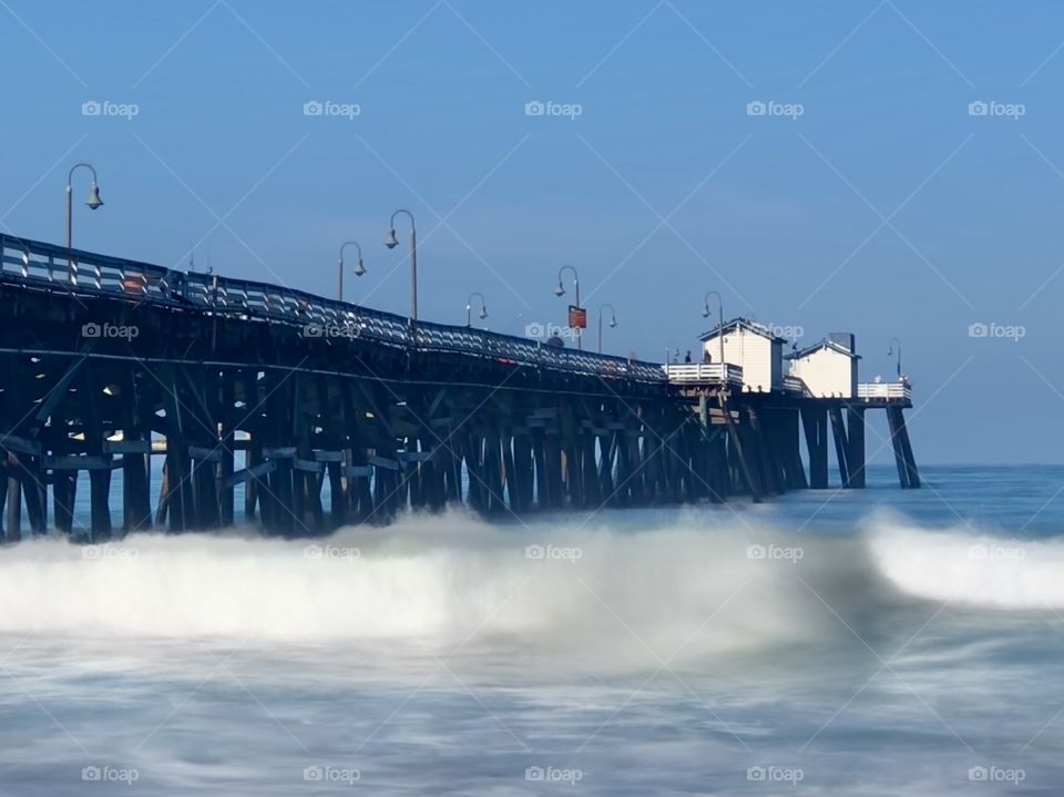 Foap Mission! Even Numbers! Long Exposure Southern California Coastal Landscape, Iconic Pier With Two Fishing Sheds!