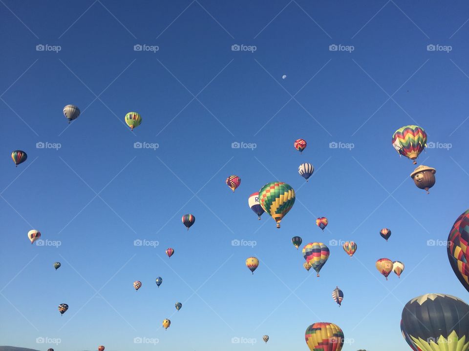 Balloon covered sky