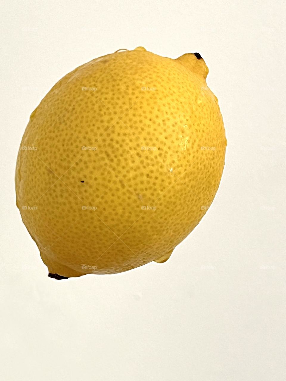 Big yellow lemon close-up shot
