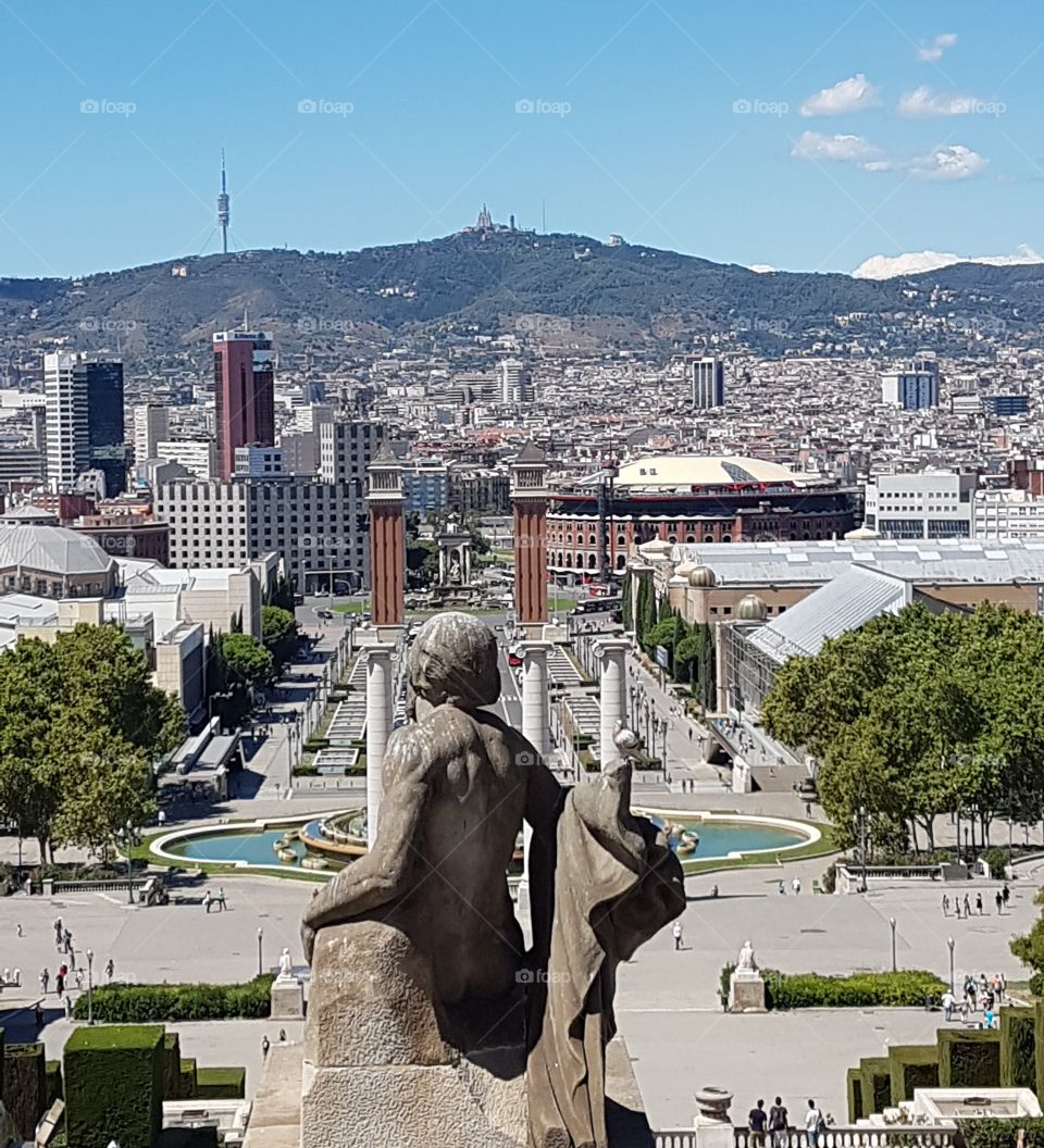 barcelona spain view panoramic views of the city Barcelona spain