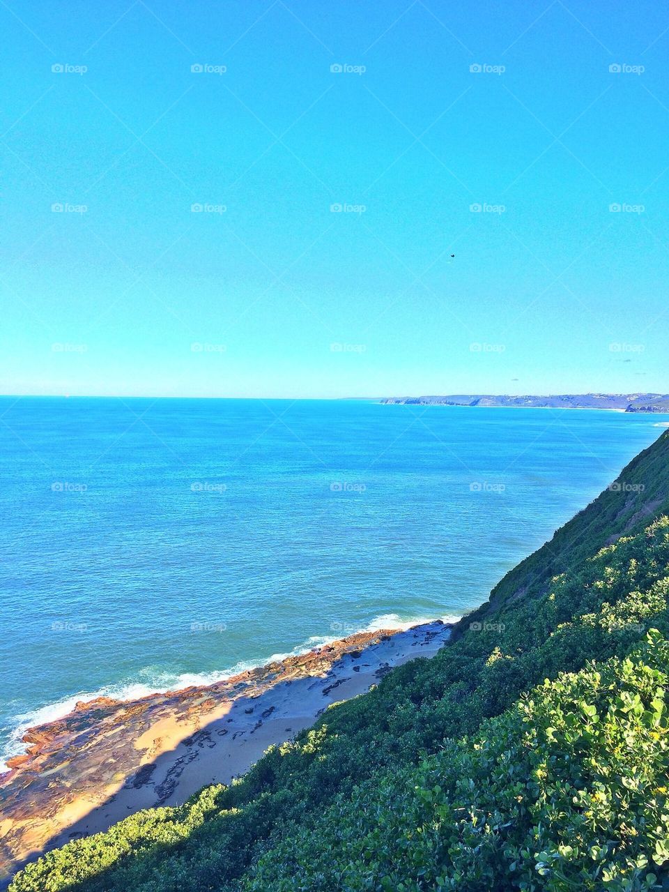 Beach cliff view