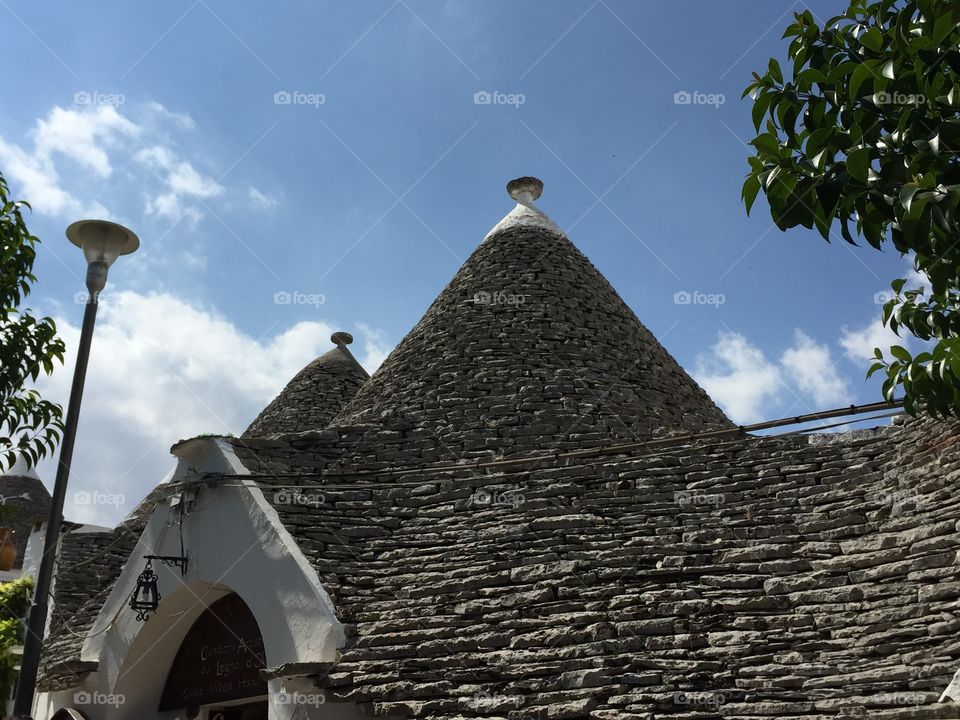 Partial view of a Trullo, Alberobello, Italy