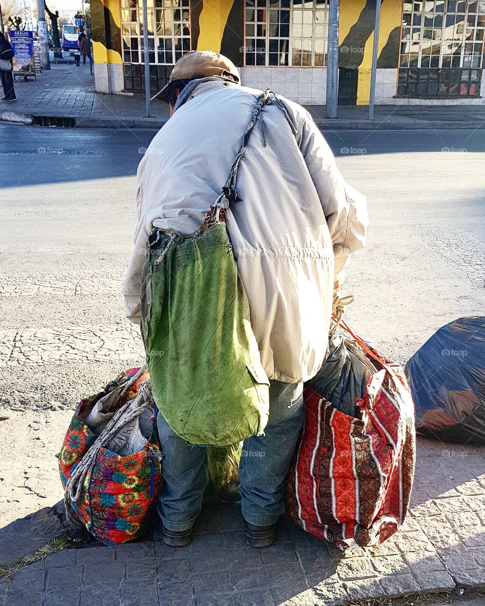 Man with bags