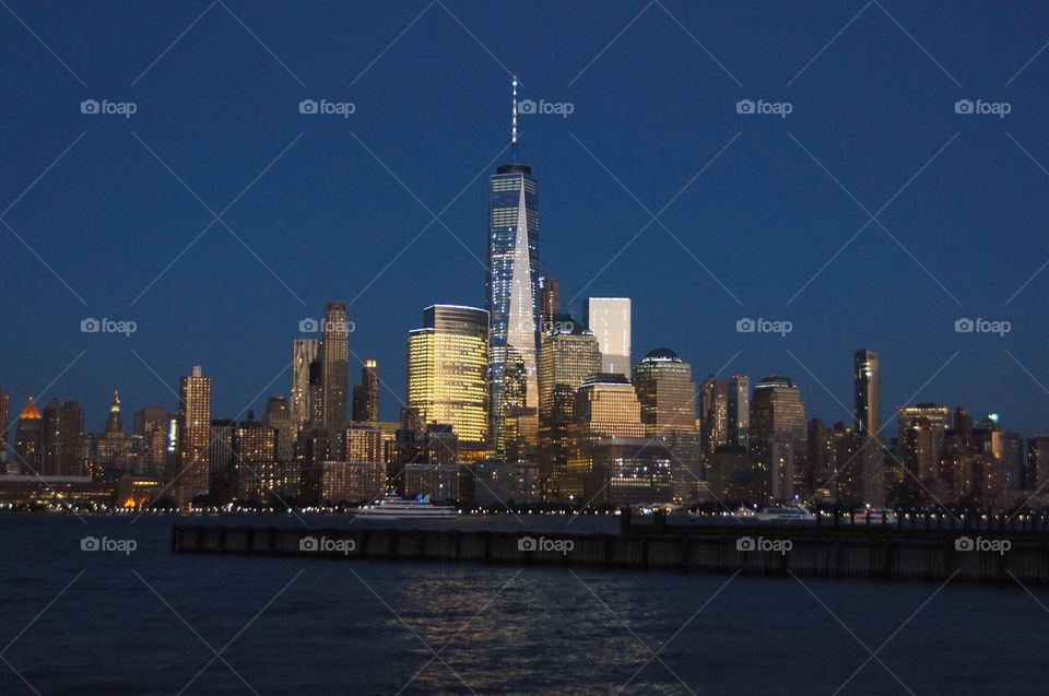 Manhattan Skyline at Night