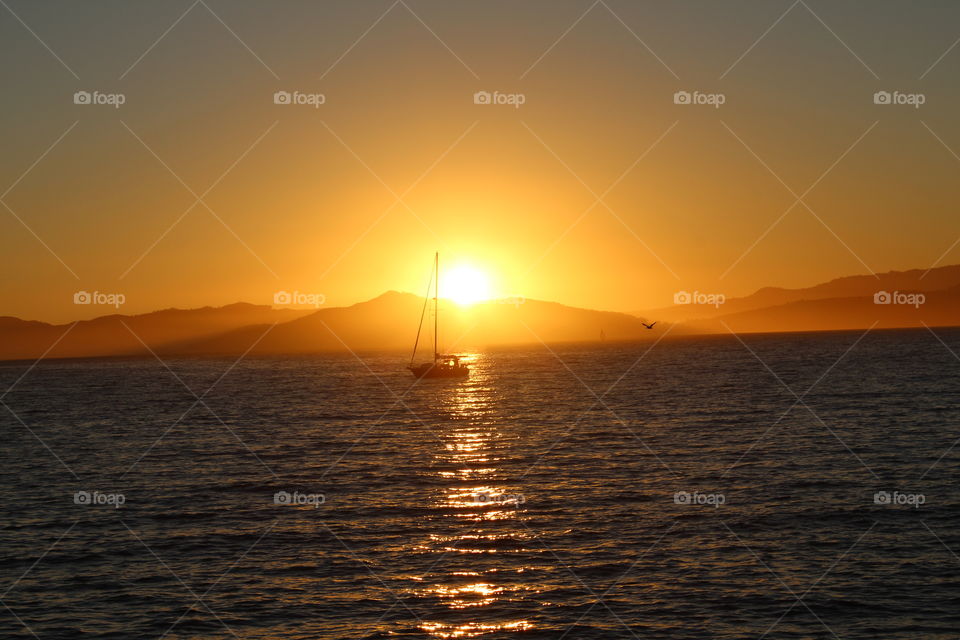 Sunset, Dawn, Water, Sea, Ocean