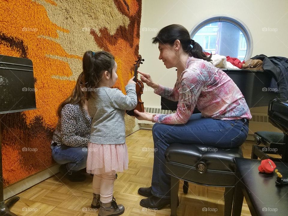 First violin lesson!