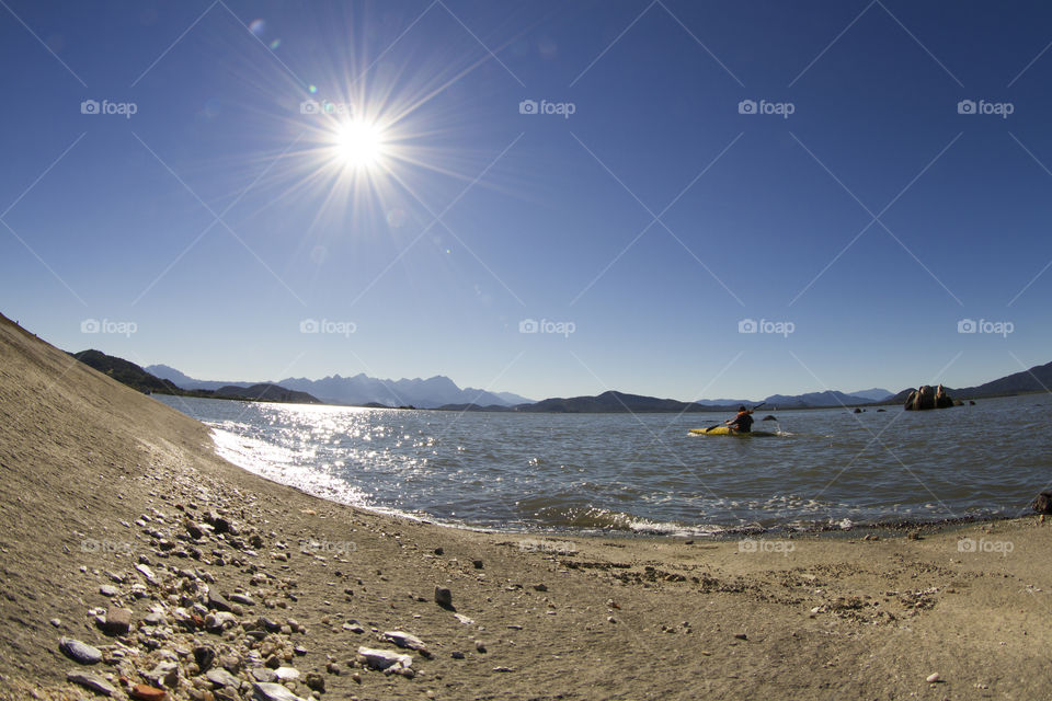 The beach landscape.