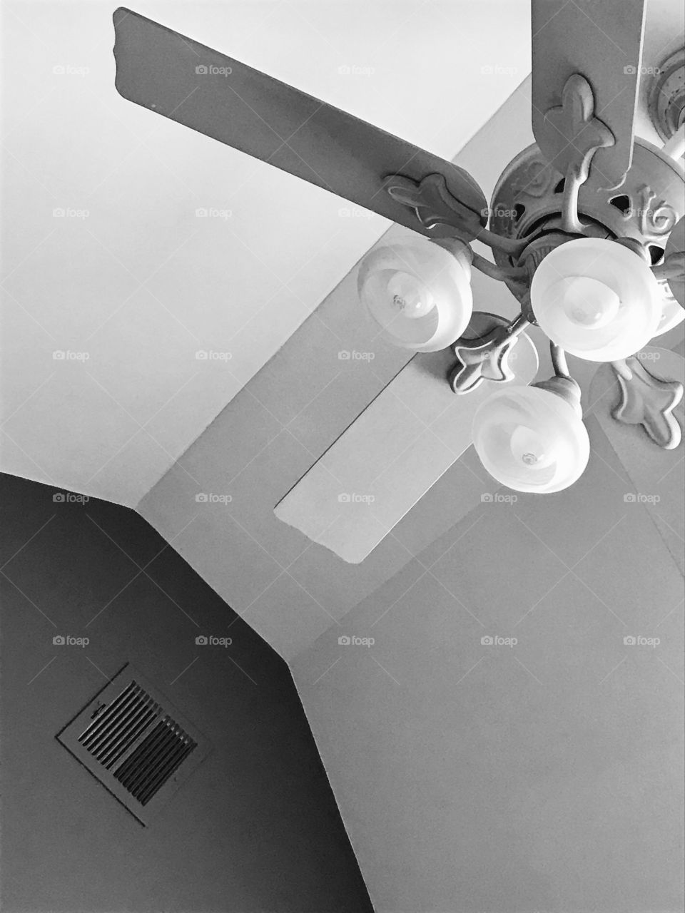 Ceiling fan off centered pic