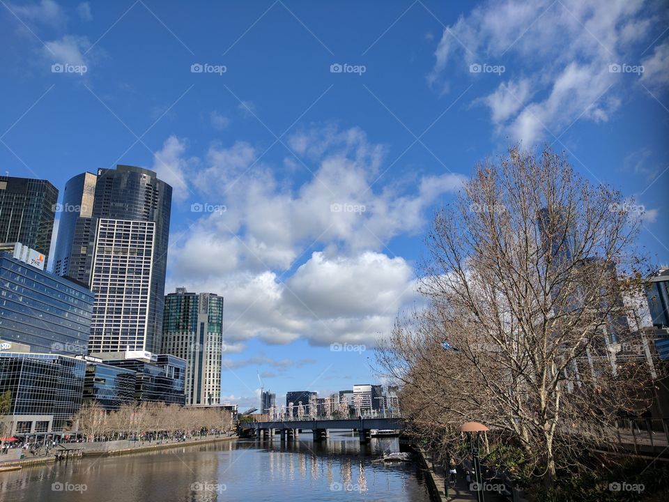 Enjoying  a walk along the yarra river in Melbourne