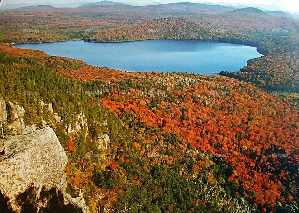 Mountain View of Autumn Foliage