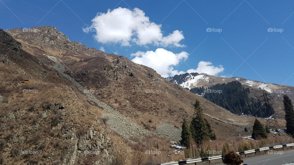 Almaty mountains in spring