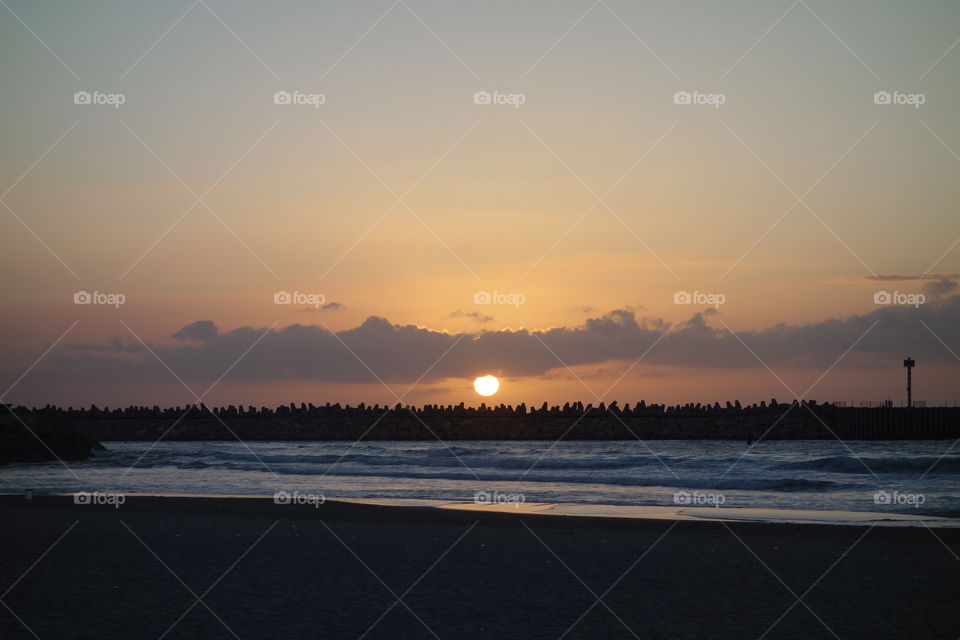 sunset on the beach