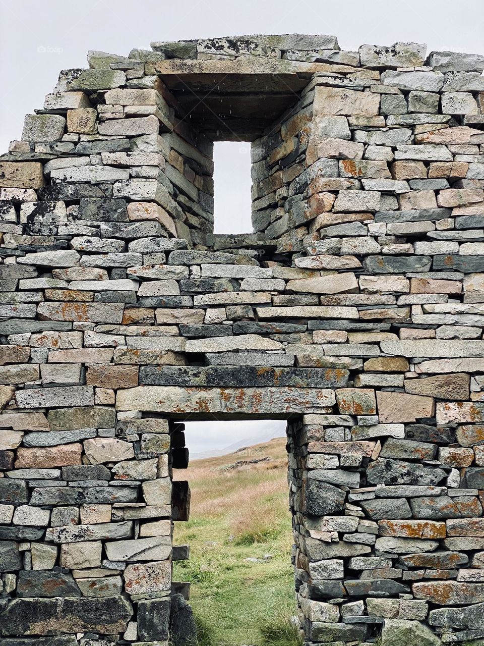 The ruins of an old Viking church in Greenland 