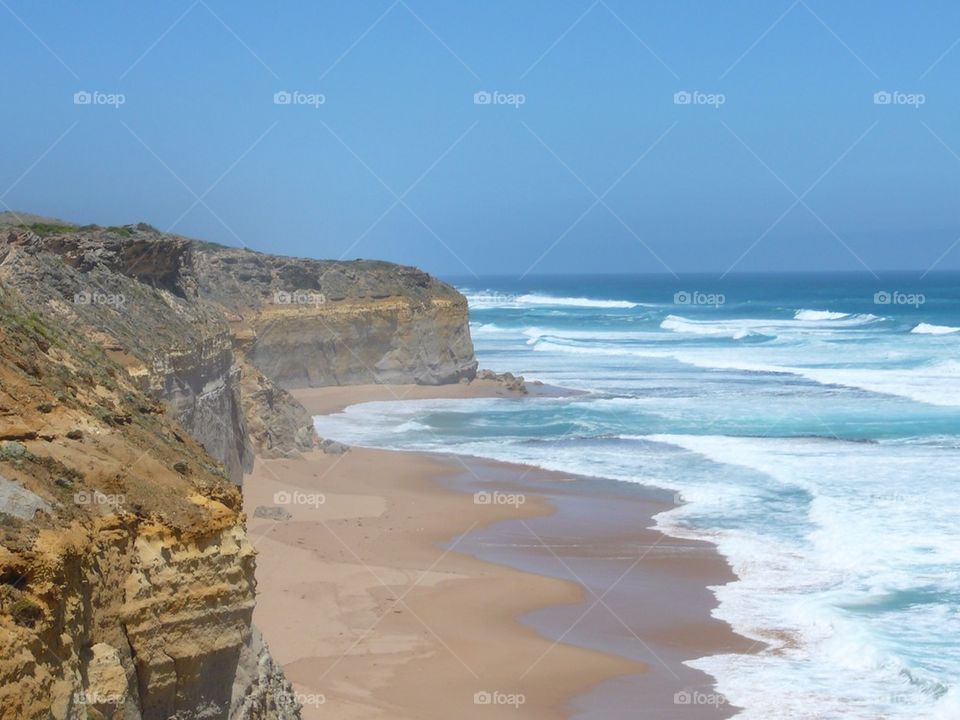 Beachside Cliff Face View