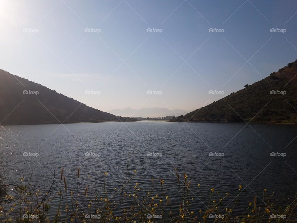 Lake right Between Two Mountains!