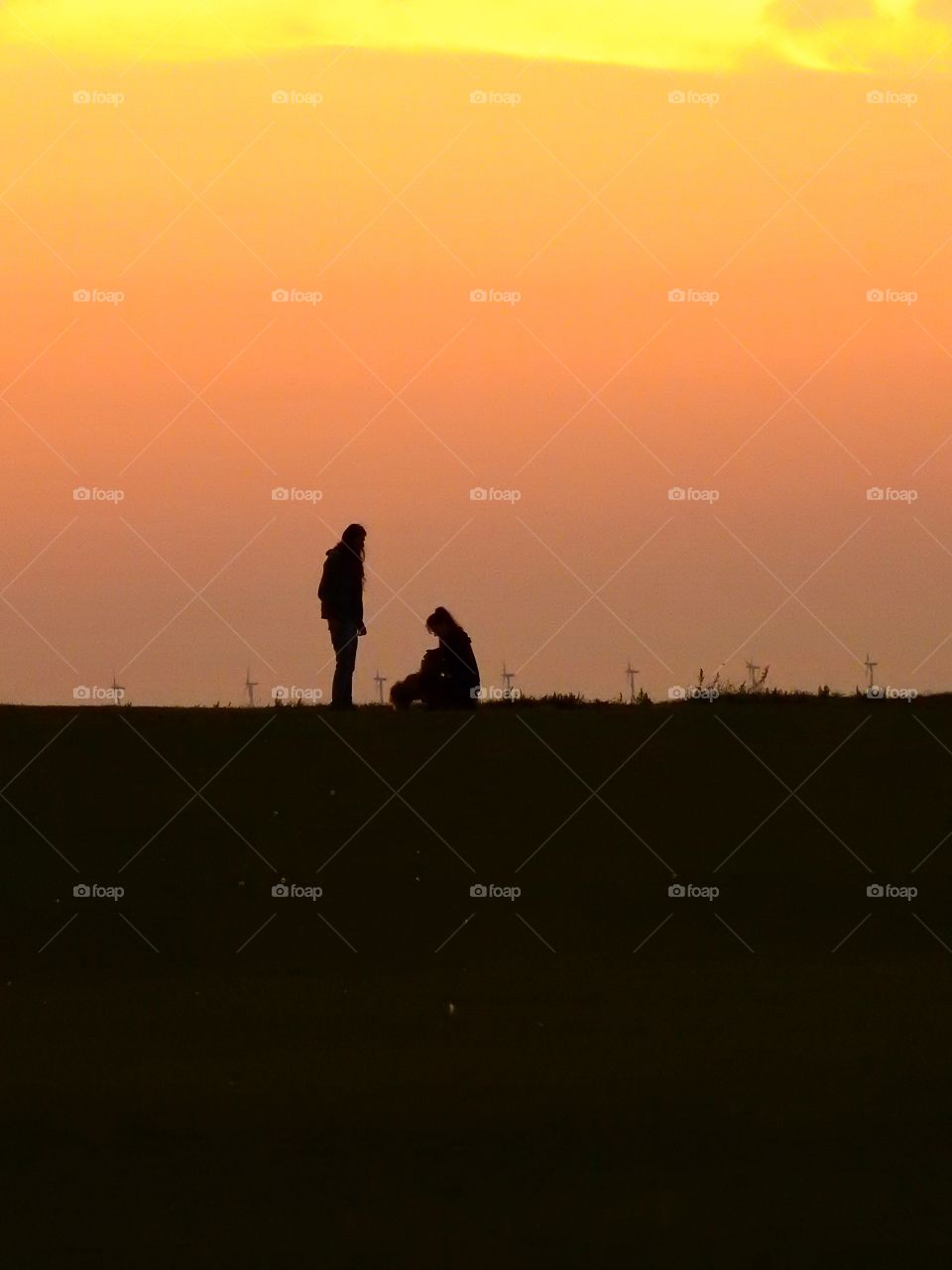 Silhouettes in sunset