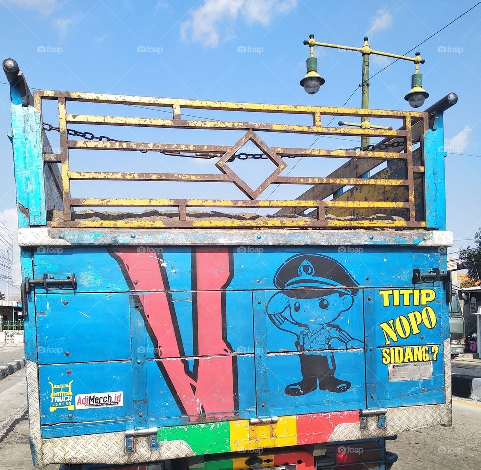 Backside of Indonesian truck