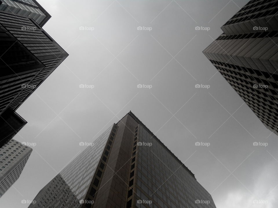 x from skyskrapers. hong kong skyskraper