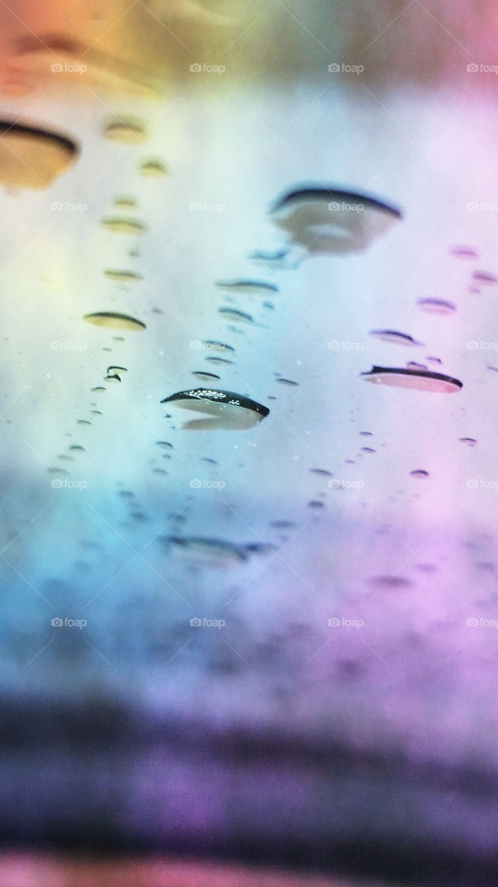 Drops. Rain on the window 