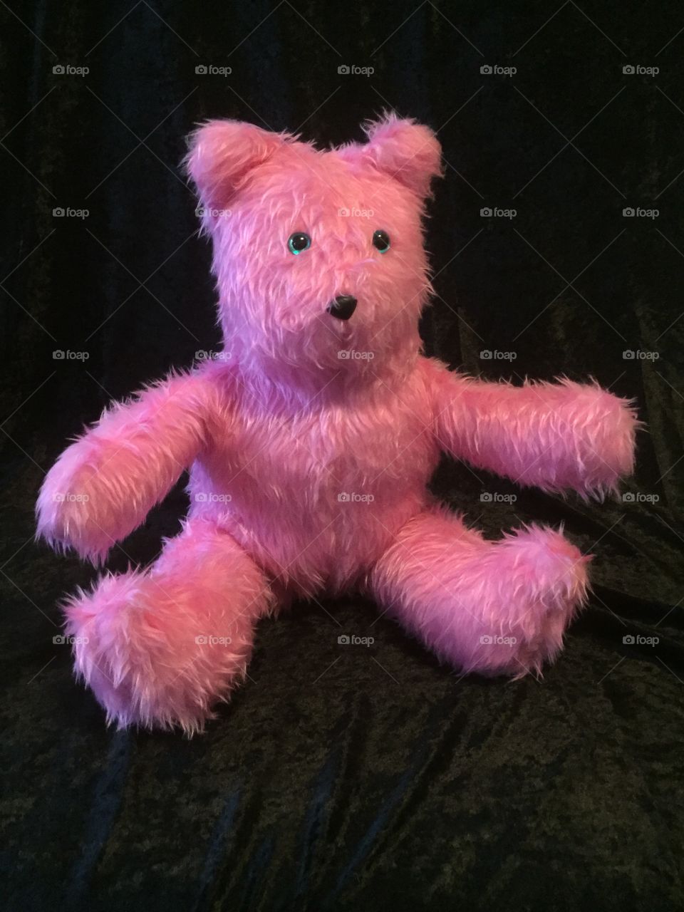 A fuzzy pink teddy bear! 