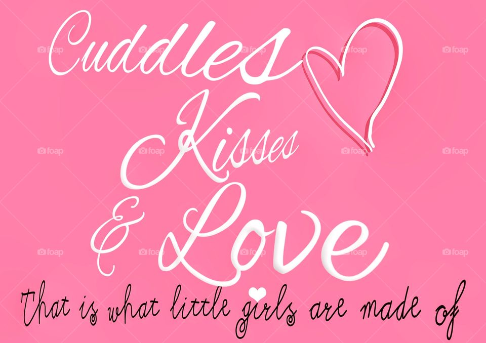 Cuddles Kisses and Love background.