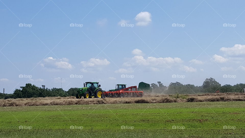 Bailing Hay! Nothing runs like a deer