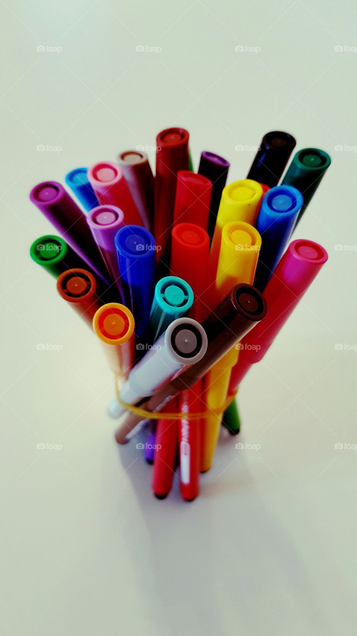 Coloured pens