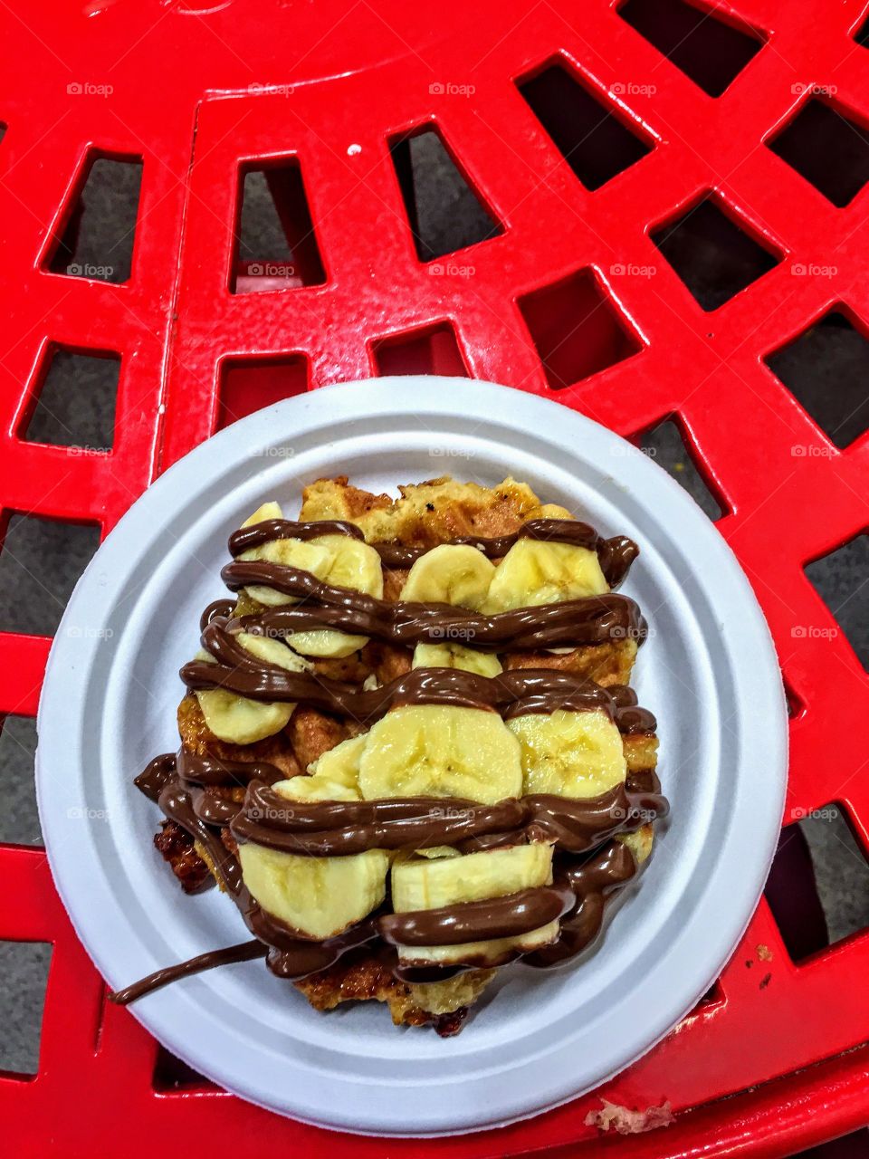 Banana Nutella waffle 