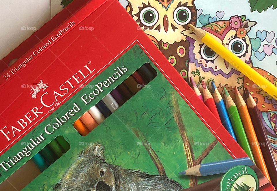 Faber-Castell colored pencils.