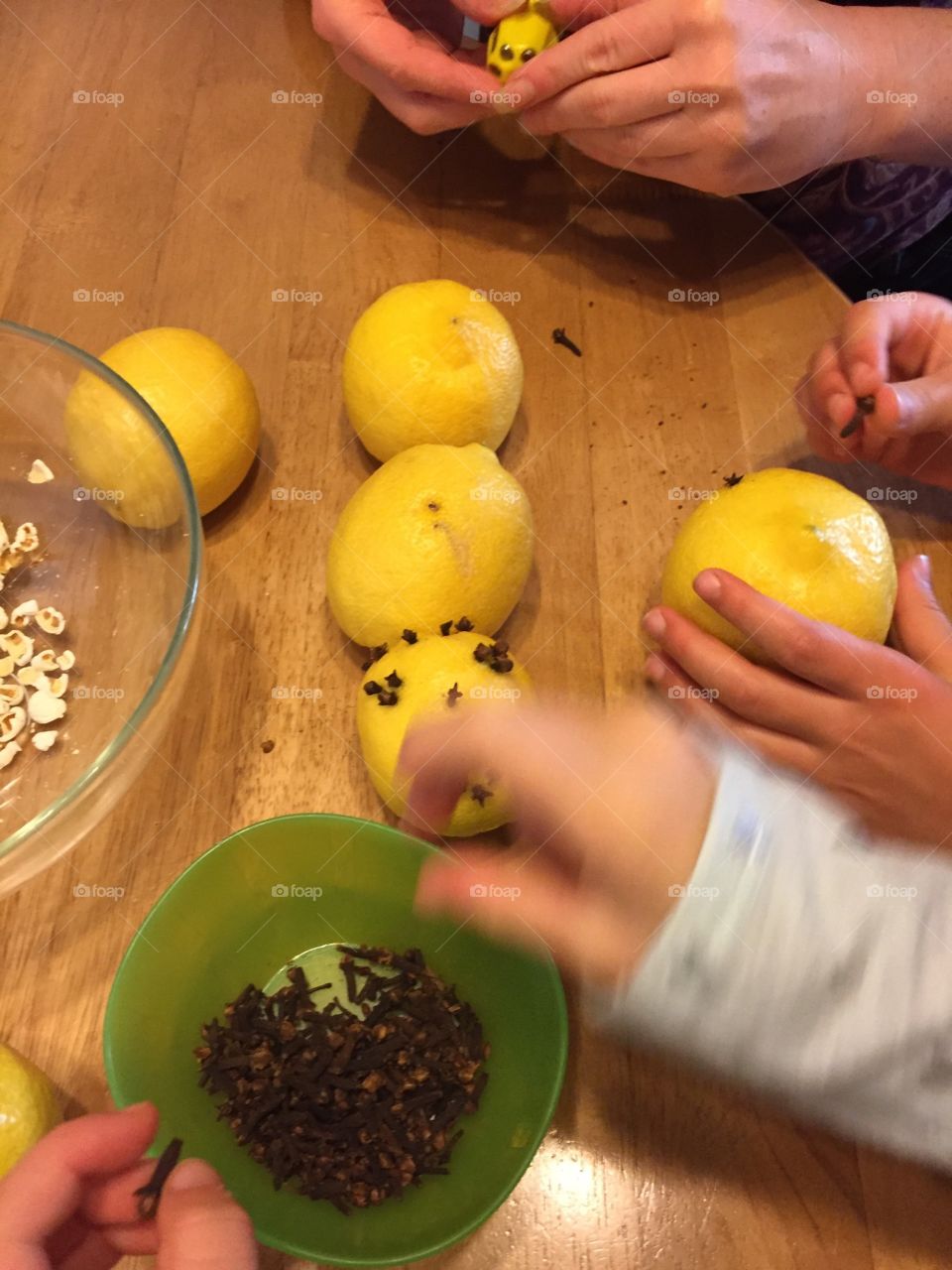 Celebrating the season with cloves in lemons