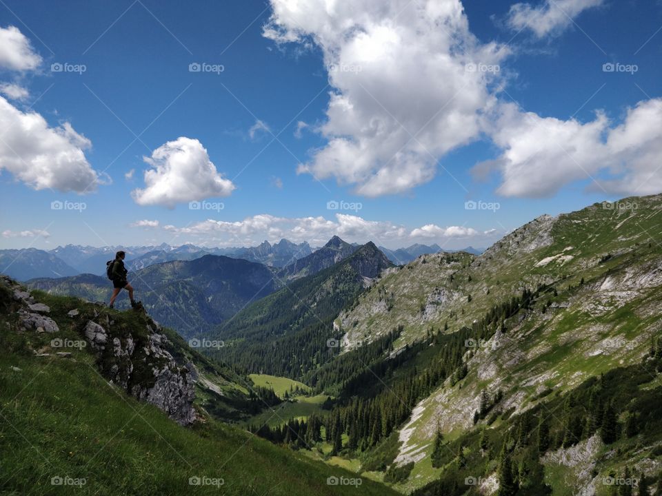 Mountains, hiking, alps, Nature, mountainview