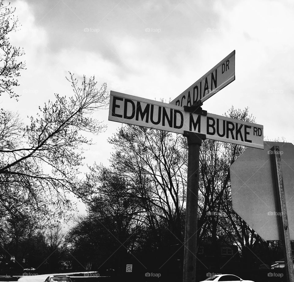 Edmund M Burke, past Mayor of Olympia Fields, IL street sign, in his honor