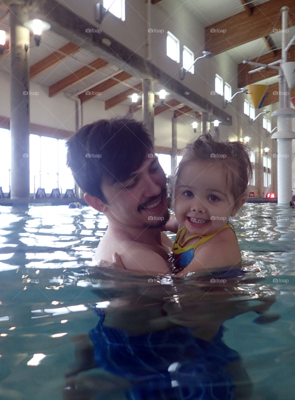First swimming lessons