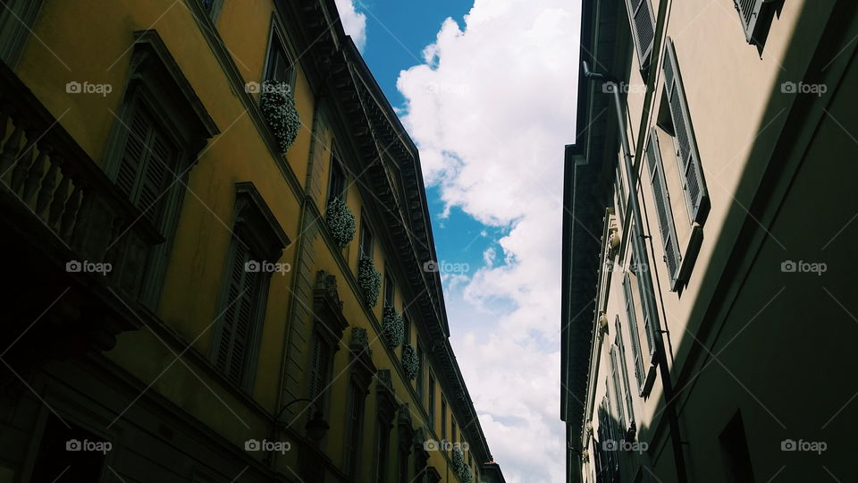 Buildings in Como center, Italy