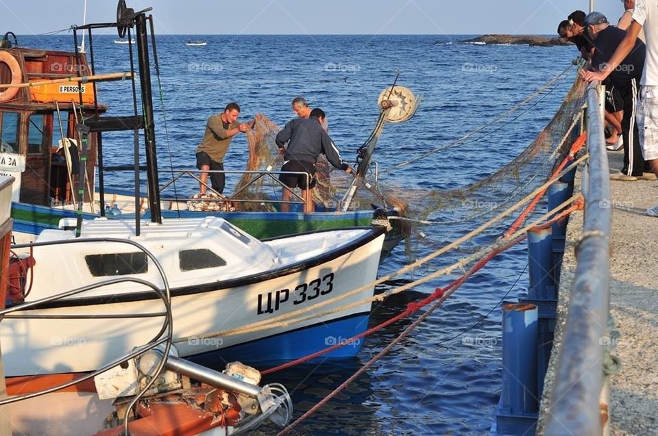 Fishermen working 