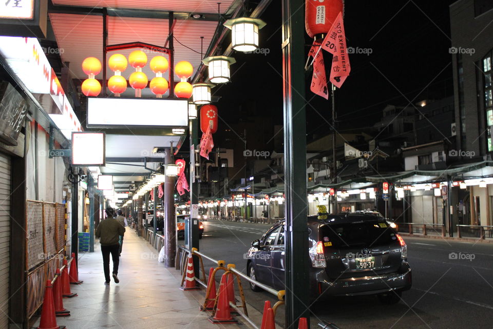 Japan! Japanese lanterns on a balmy night 
