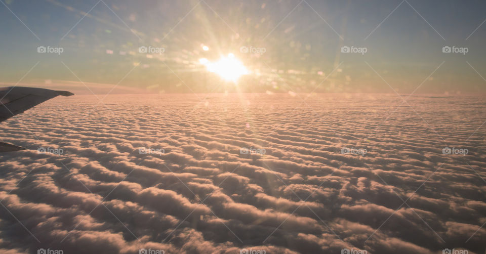 view of the sky from the airplane