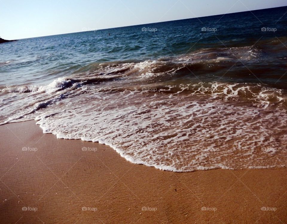 beach ocean water sand by EthaNox
